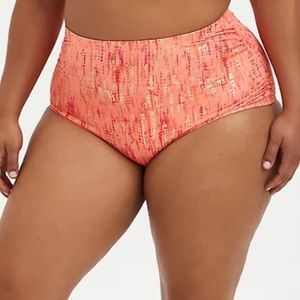 NWOT Torrid Peach Cinch Sides Swim Brief